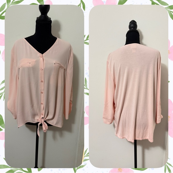 Chico's Tops - Chico's Soft Pink Button-Down Blouse